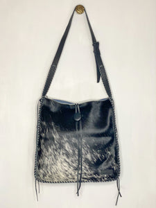 Brynn Cow Hide tote- Black