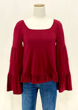 Load image into Gallery viewer, Garnet Flare sleeve blouse
