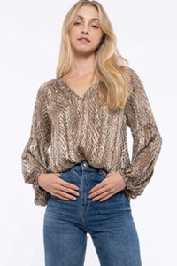 Cassidy Snake Print Blouse