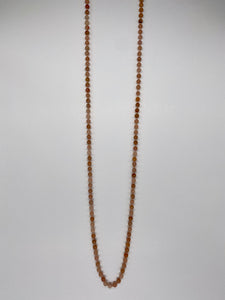 Semi-Precious Stone Long Necklace-Pink