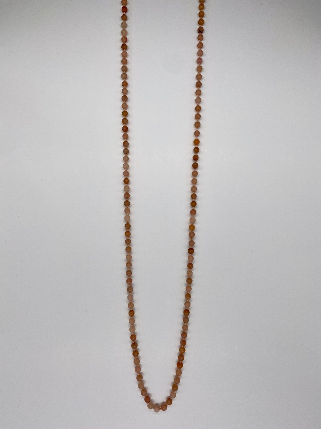 Semi-Precious Stone Long Necklace-Pink