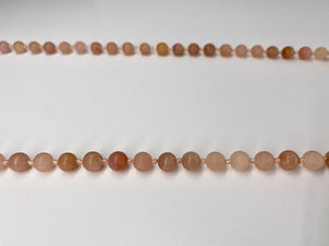 Semi-Precious Stone Long Necklace-Pink