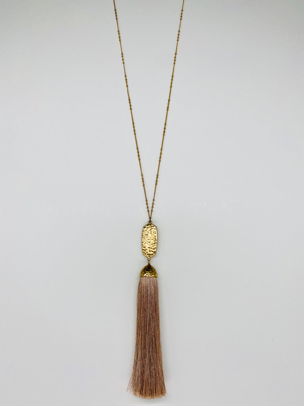 Tassel Necklace-Pink