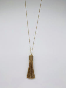 Tassel Necklace-Nude