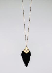 Tassel Necklace-Black