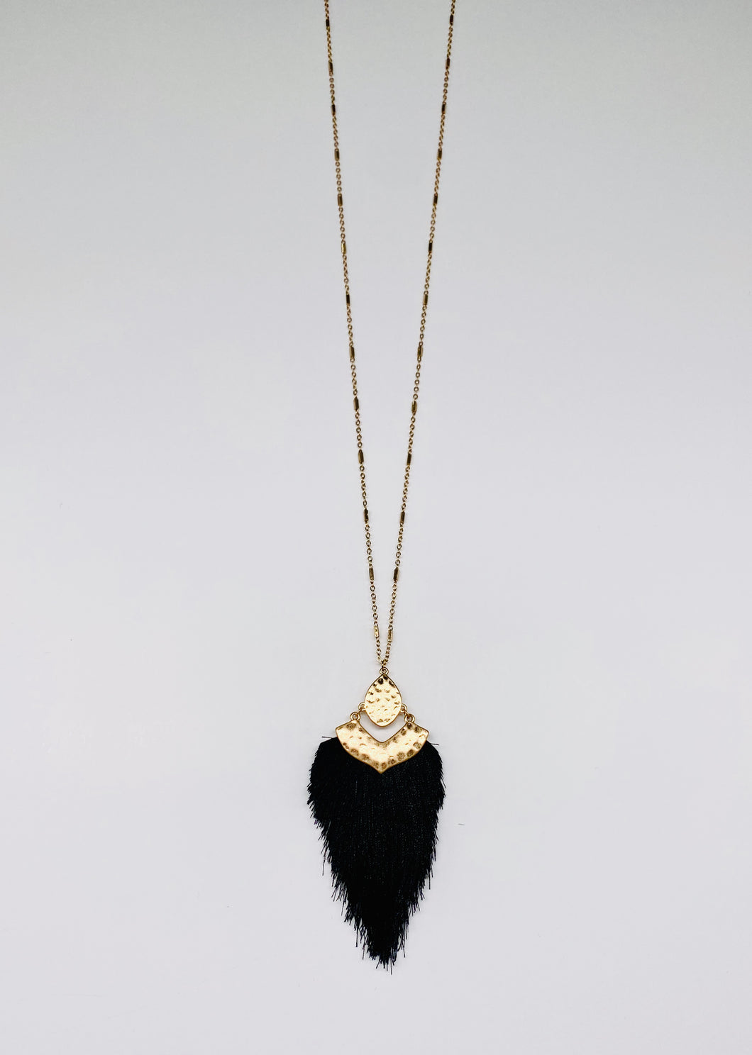 Tassel Necklace-Black