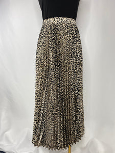 Lucy Leopard Pleated Midi Skirt