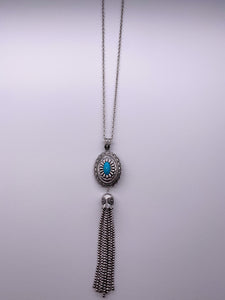 Oval Concho Pendant Necklace