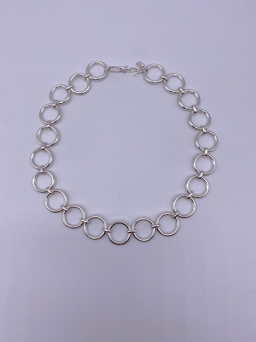 Round Link Necklace - Silver