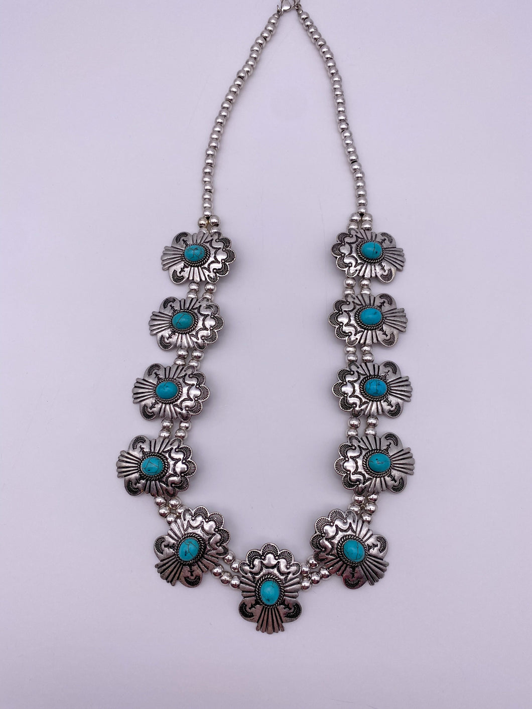 Oval Concho Station Necklace