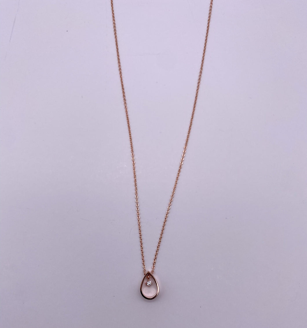 Teardrop Necklace - Rosegold