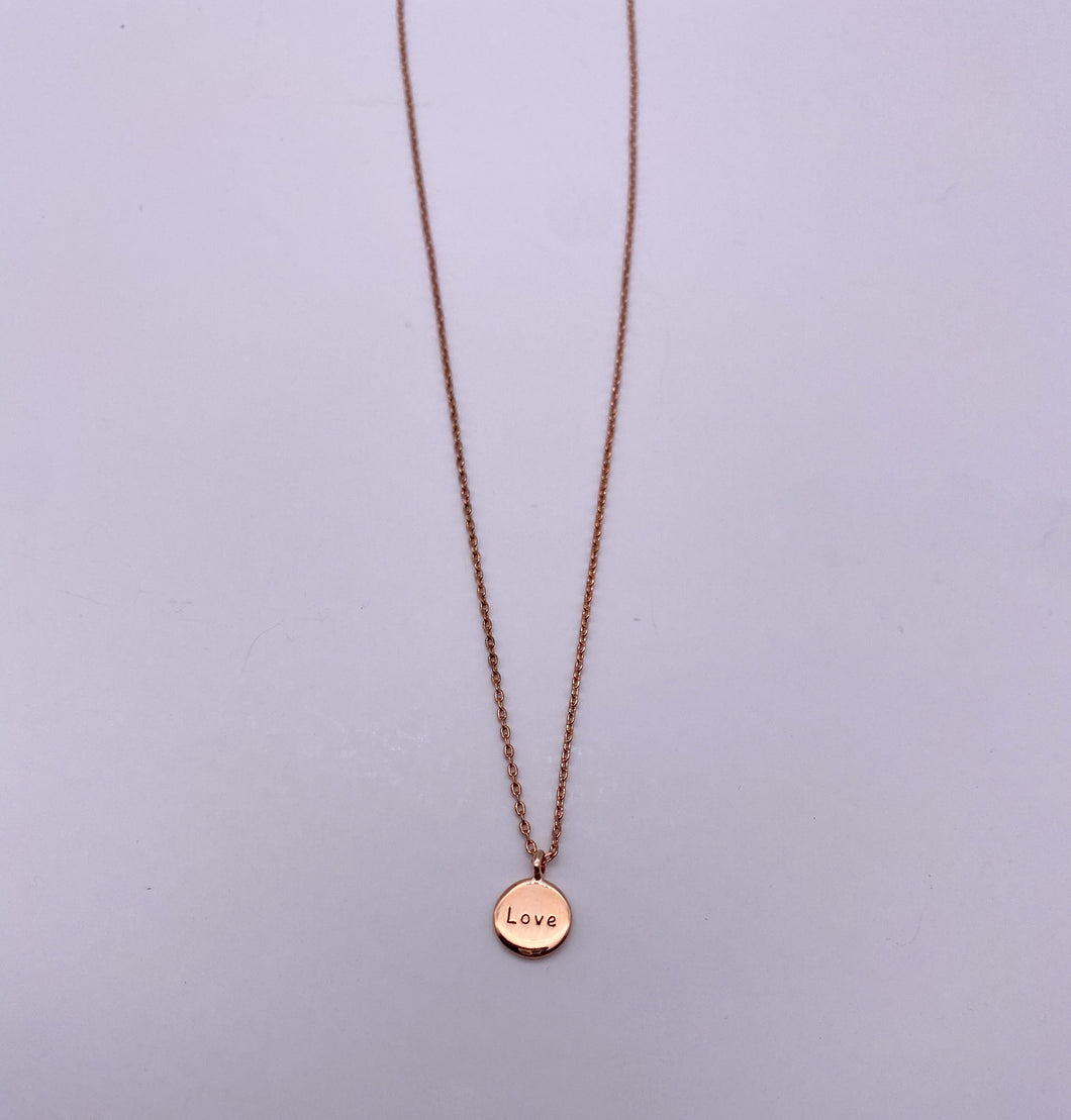 LOVE Necklace - Rosegold