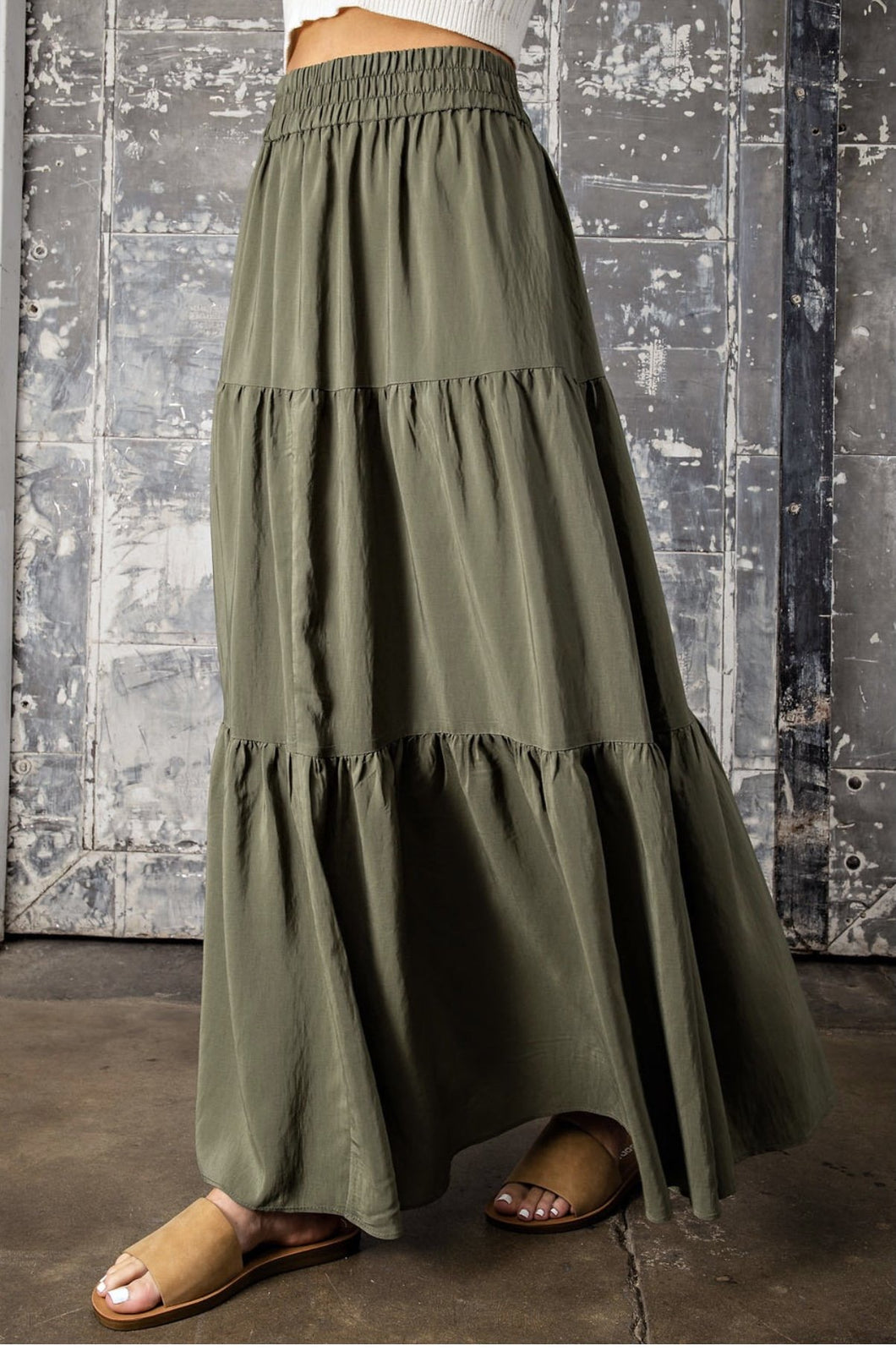 Maisie Maxi Skirt - Olive