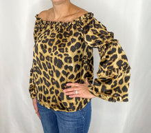 Load image into Gallery viewer, Drive Me Wild Leopard Blouse - Brown
