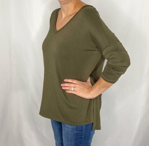 Laurel V-Neck - Olive