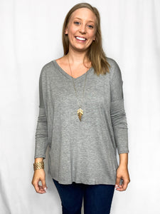 Laurel V-Neck - Grey