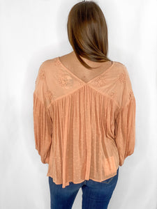 Peyton Peachy Babydoll Blouse